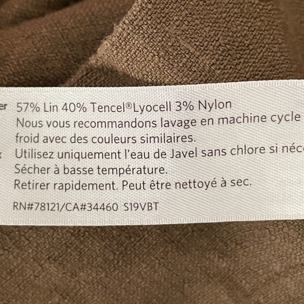 Eileen Fisher Linen Blend Olive Green Dress, EUC, Large - Picture 7 of 15